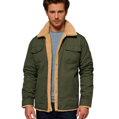 Herren Winter Bomberjacke Vintage Stil – Warm gefüttert für Freizeit und Alltag