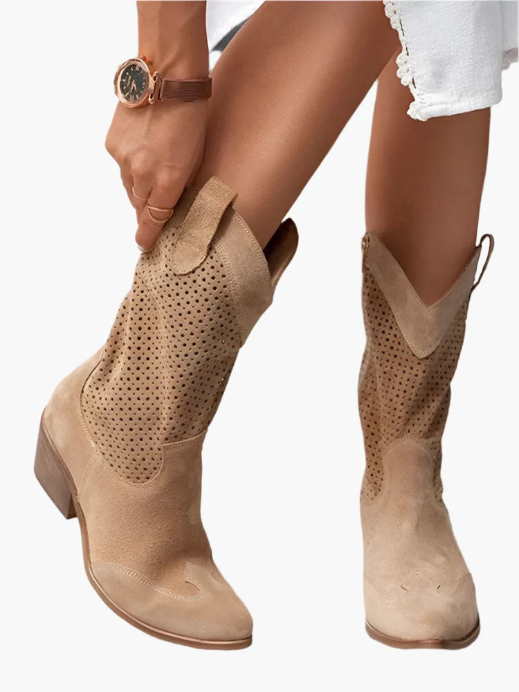 Damen Cowboy-Stiefel mit Reißverschluss – Modische Western Boots für Alltag & Festival