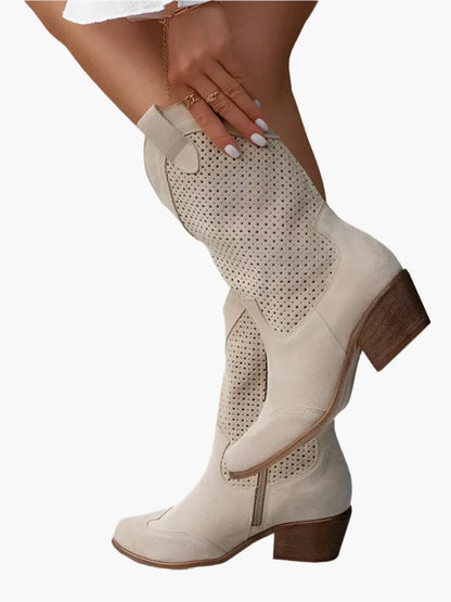 Damen Cowboy-Stiefel mit Reißverschluss – Modische Western Boots für Alltag & Festival