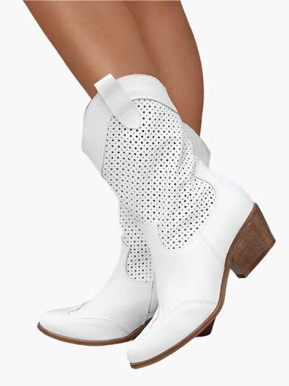 Damen Cowboy-Stiefel mit Reißverschluss – Modische Western Boots für Alltag & Festival