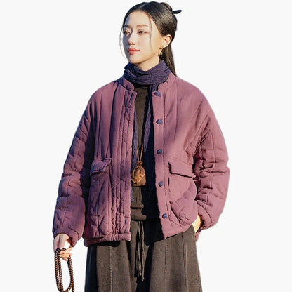 Damen Vintage Übergangsjacke im lockeren Stil für Freizeit und Alltag