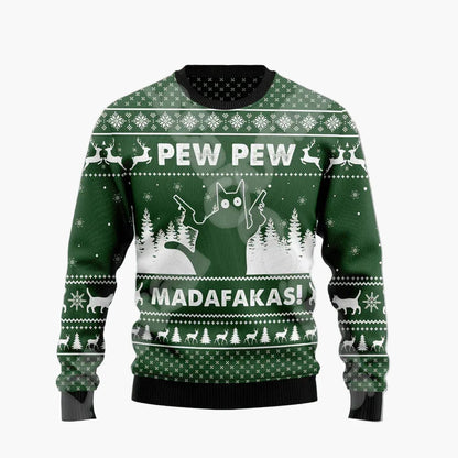 Herren Lustiger Weihnachts-Pullover mit Santa auf dem Schornstein – Ugly Christmas Sweater Party