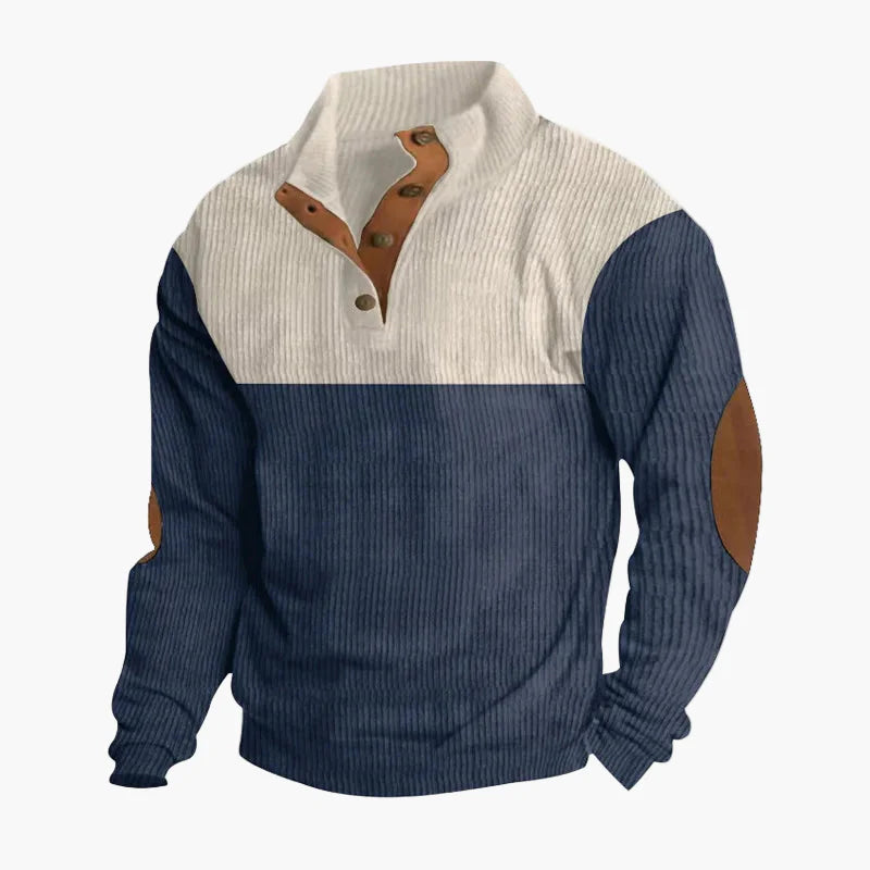 Herren Retro Strickpullover mit Knopfleiste – Modischer Freizeitpulli für Herbst und Winter