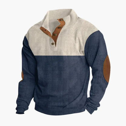 Herren Retro Strickpullover mit Knopfleiste – Modischer Freizeitpulli für Herbst und Winter