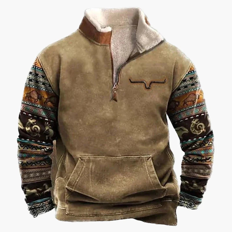 Herren Wild West Vintage Pullover – Stilvoller Freizeit-Sweater mit Western-Charme