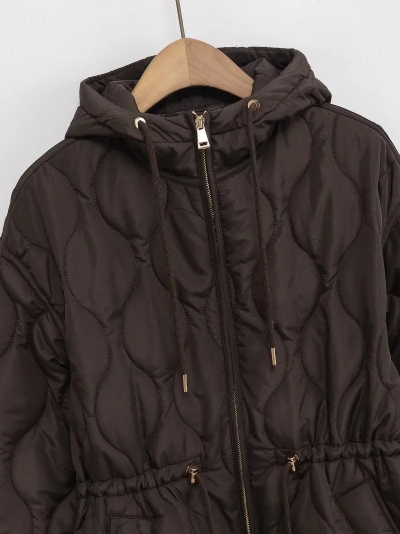 Damen Steppjacke mit Kapuze – Modische Übergangsjacke für Alltag und Outdoor