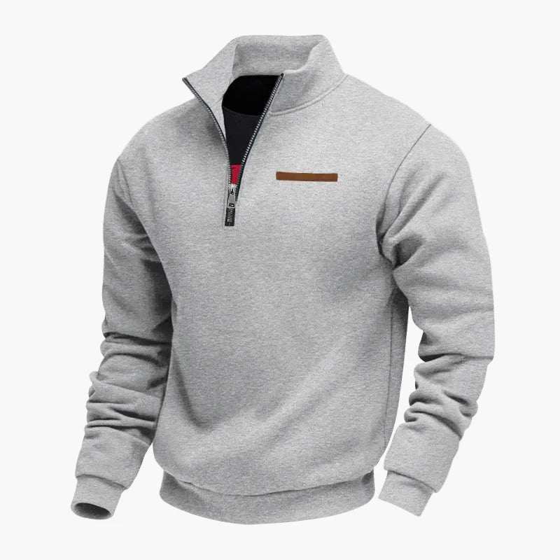 Herren Halbzip Sweatshirt Freizeitpullover mit Stehkragen – Perfekt für Reisen und Alltag