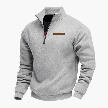 Herren Halbzip Sweatshirt Freizeitpullover mit Stehkragen – Perfekt für Reisen und Alltag