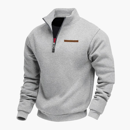 Herren Halbzip Sweatshirt Freizeitpullover mit Stehkragen – Perfekt für Reisen und Alltag