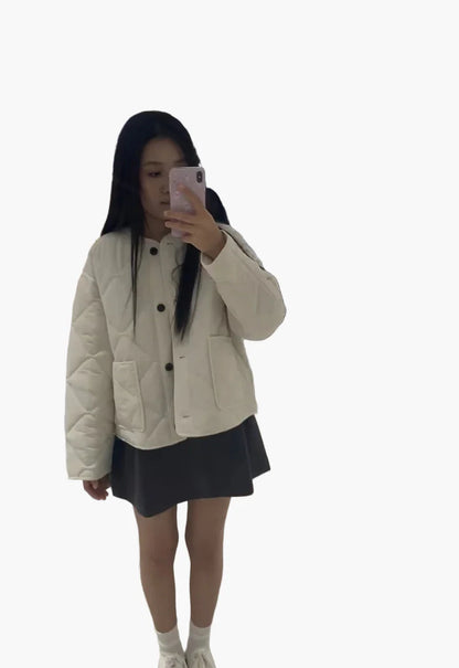 Damen Steppjacke Freizeit Klassisch Übergangsjacke Komfortabel