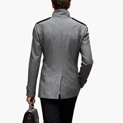 Herren Klassischer Doppelreiher Mantel – Eleganter Business & Freizeit Look