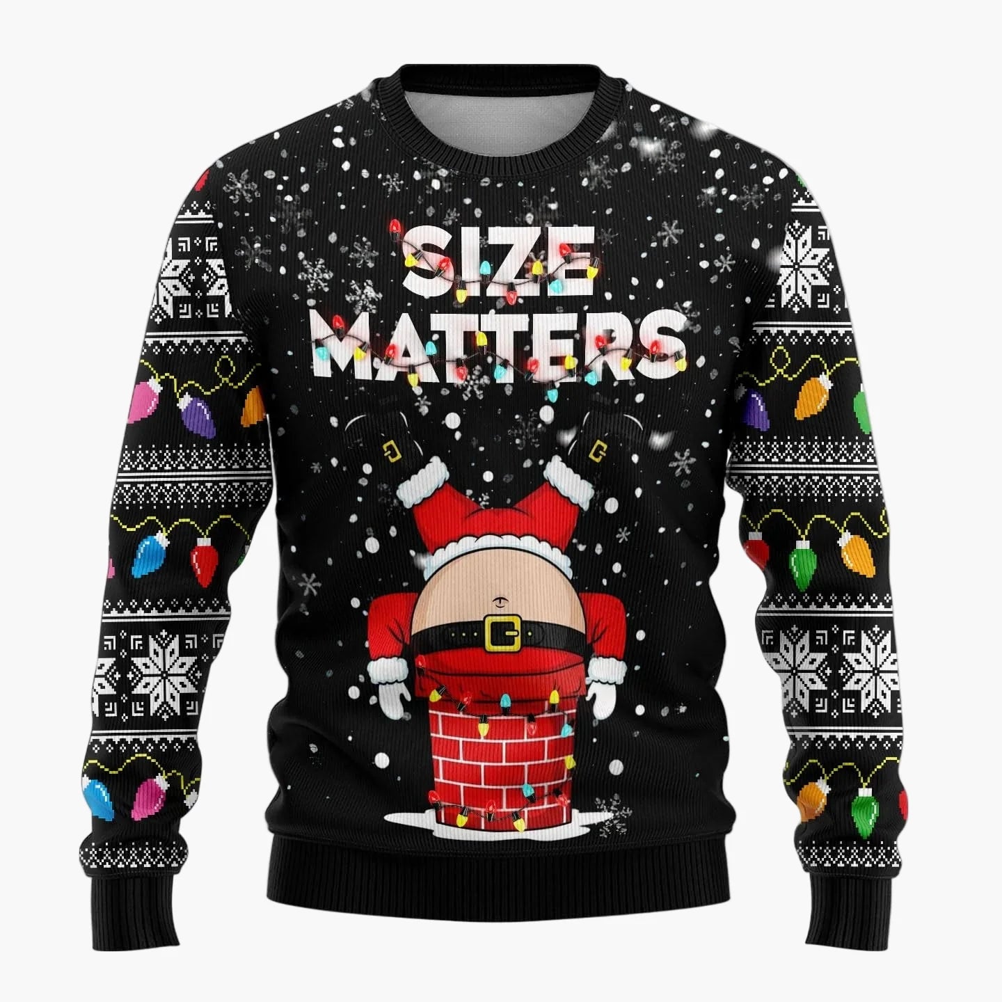 Herren Lustiger Weihnachts-Pullover mit frechem Santa-Motiv – Perfekt für Weihnachtsfeiern & Ugly Christmas Sweater Partys