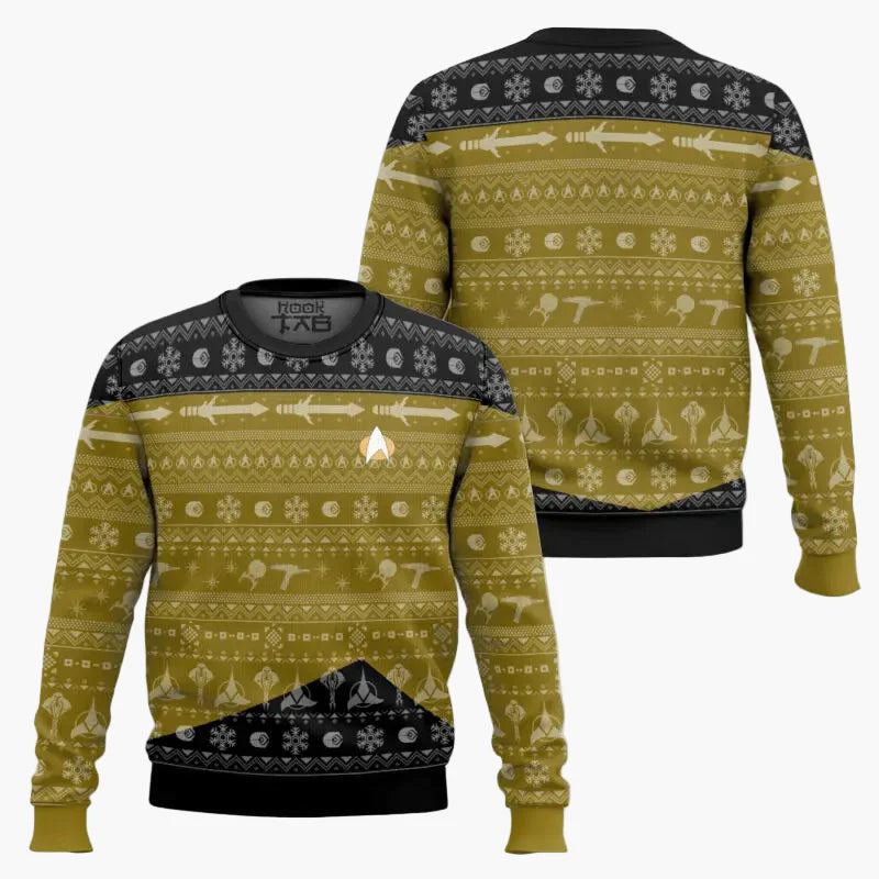 Herren Star Trek Pullover – Geek Weihnachts-Sweatshirt für Fans, Winter Freizeit