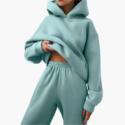 Damen Oversize Lounge Set – Kapuzenpullover und Jogginghose für gemütliche Freizeit & Zuhause