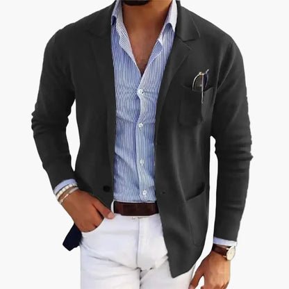 Herren Blazer Modern Einreiher Sakko mit Revers – Eleganter Business & Freizeit Look
