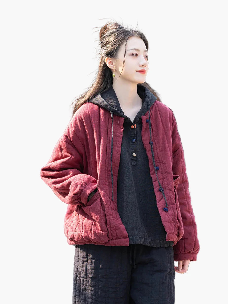 Damen Vintage Übergangsjacke im lockeren Stil für Freizeit und Alltag