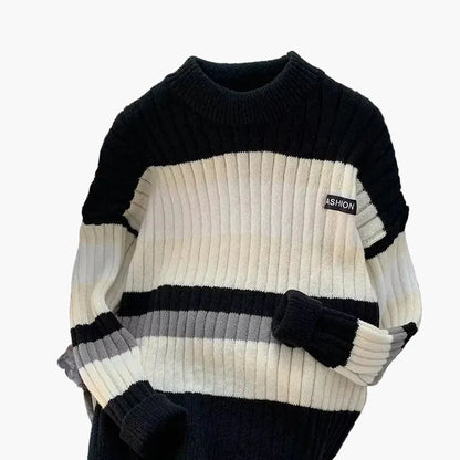 Herren Pullover im modernen Blockstreifen-Design – Lässiger Strickpullover für Alltag und Freizeit