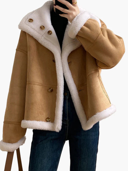 Damen Kurzjacke im modernen Winterstil – Elegante Freizeitjacke mit Stehkragen