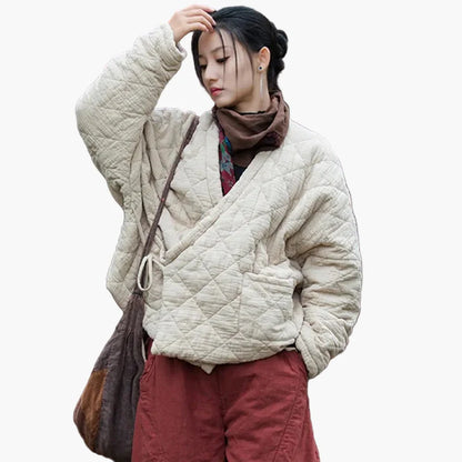 Damen Vintage Kimono-Jacke Oversize – Bequemer Streetwear-Look für Herbst und Winter