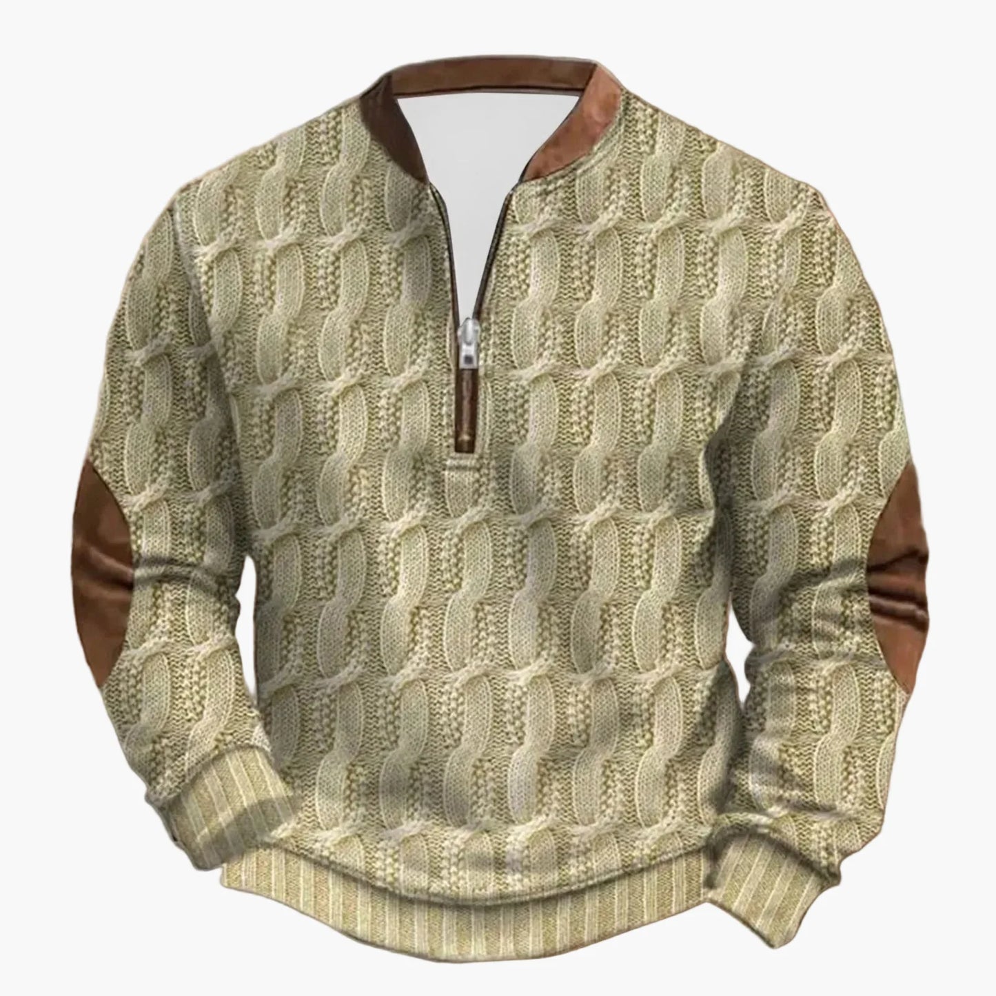 Herren Outdoor Freizeit Pullover mit Stehkragen und Zipper – Stilvoller Langarm-Sweater für Alltag und Abenteuer