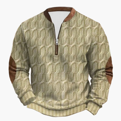 Herren Outdoor Freizeit Pullover mit Stehkragen und Zipper – Stilvoller Langarm-Sweater für Alltag und Abenteuer