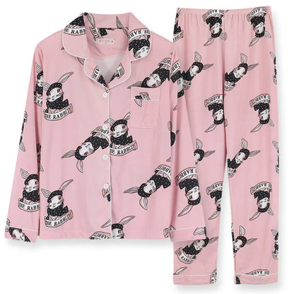 Leah - Bequemes Pyjama-Set mit Verspieltem Druck für Frauen