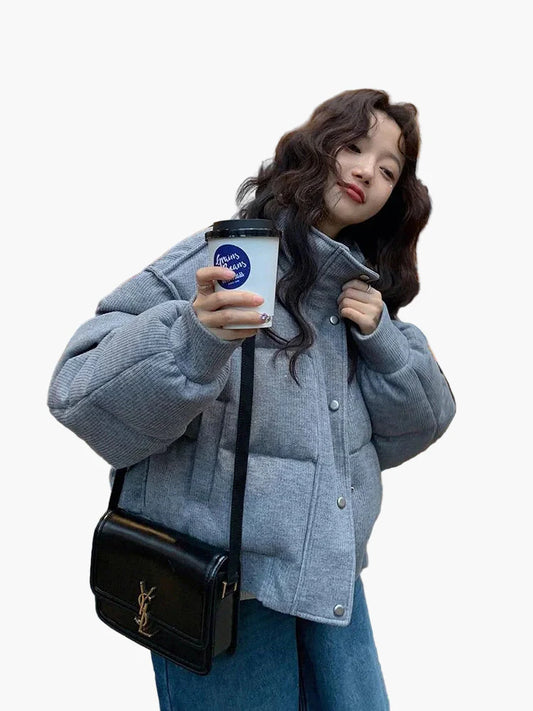 Damen Freizeit Steppjacke im Oversize-Look – Modische Übergangsjacke für Alltag und Streetstyle