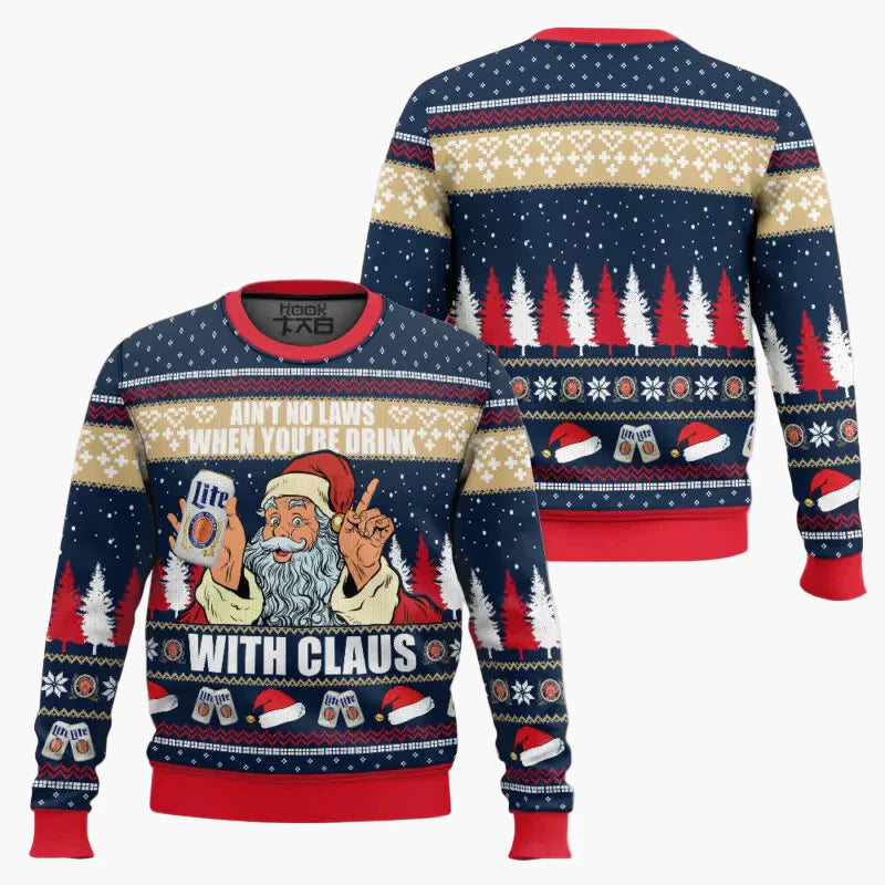 Herren Lustiger Weihnachts-Pullover mit Bier-Motiv – Ugly Christmas Sweater für Bierliebhaber