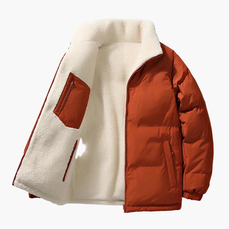 Herren Winter Steppjacke mit Fleece-Innenfutter – Urban Freizeitjacke, Lockerer Schnitt, Warm, Ideal für Alltag & Outdoor