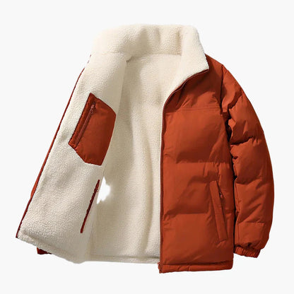 Herren Winter Steppjacke mit Fleece-Innenfutter – Urban Freizeitjacke, Lockerer Schnitt, Warm, Ideal für Alltag & Outdoor