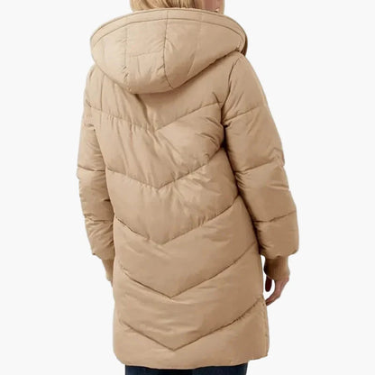 Damen Winter Steppmantel Kapuzenjacke – Langer, warmer Outdoor-Mantel mit modischem Stil