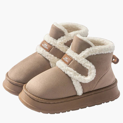 Damen Winter Hausschuhe mit Warmfutter und Klettverschluss – Bequeme Indoor Boots für Zuhause