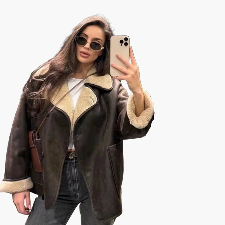 Damen Oversize Streetwear Jacke mit modischem Schnitt – Perfekt für Alltag & Freizeit