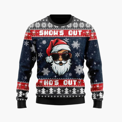 Herren Lustiger Weihnachts-Pullover Ugly Christmas Sweater mit Santa-Motiv und Spruch – Perfekt für Weihnachtsfeiern