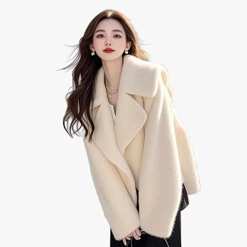 Damen Modische Oversize Kurzjacke für Herbst und Winter – Eleganter City-Look