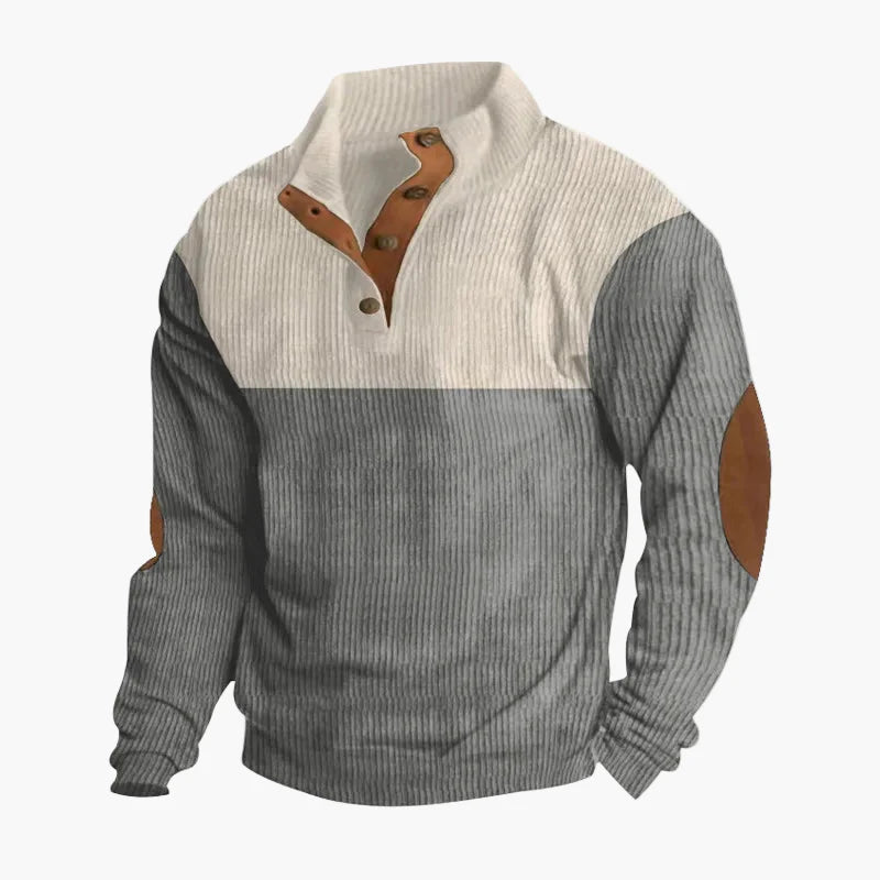 Herren Retro Strickpullover mit Knopfleiste – Modischer Freizeitpulli für Herbst und Winter