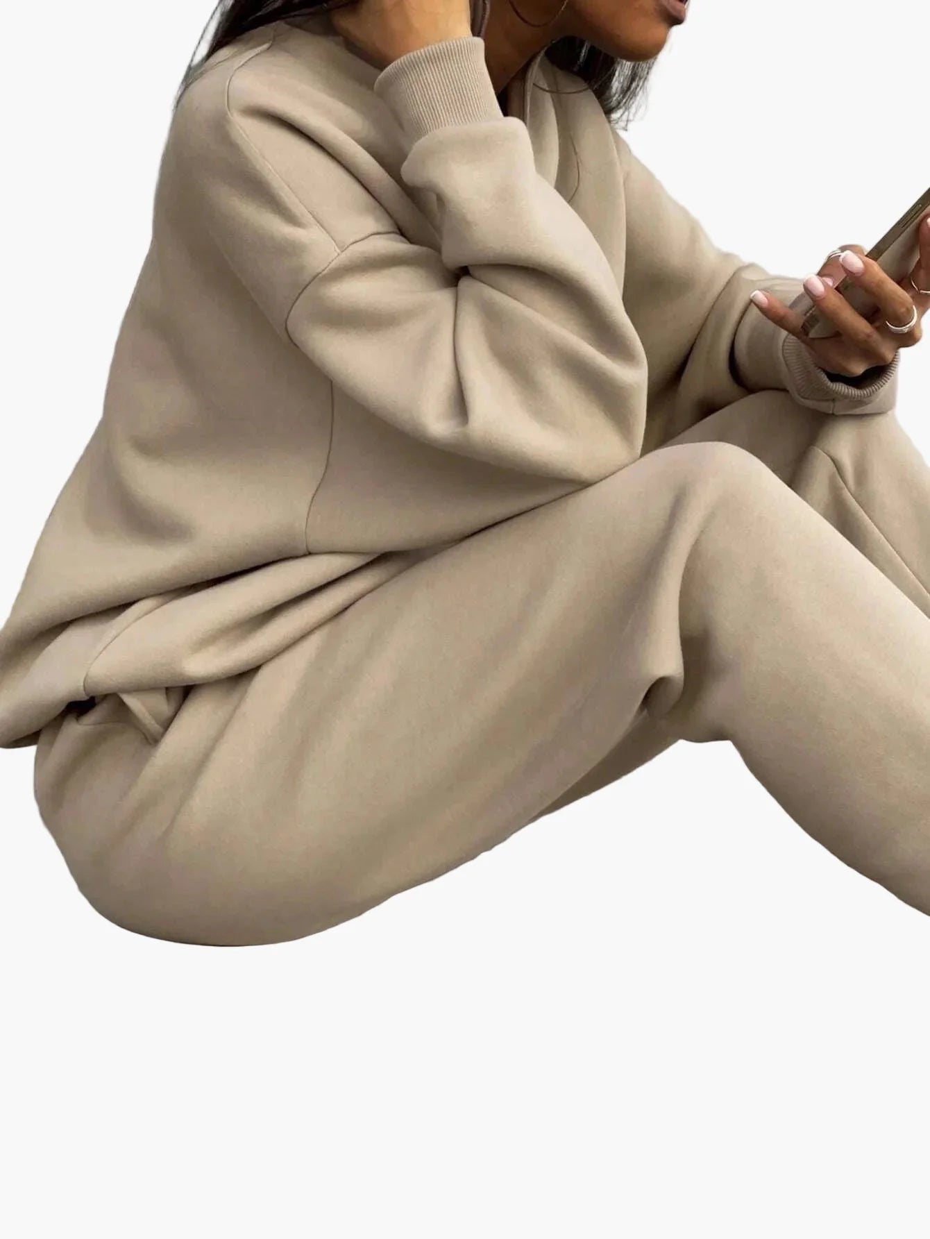 Damen Freizeit Trainingsanzug Zweiteilig – Bequemer Jogginganzug mit Reißverschluss für Alltag und Sport