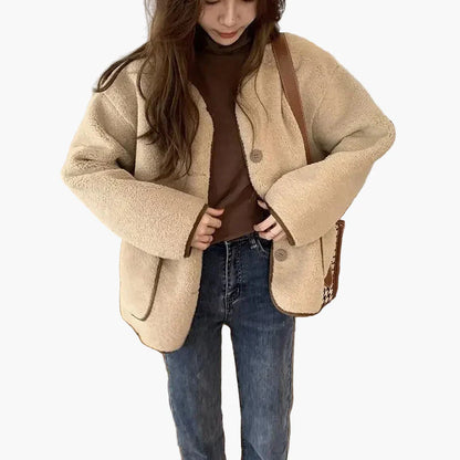 Damen Oversize Freizeitjacke im modernen Streetstyle – Herbst & Winter Übergangsjacke