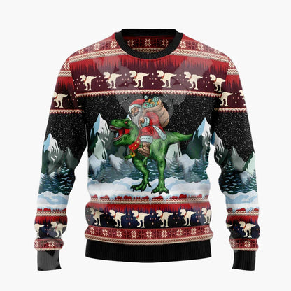 Herren Lustiger Weihnachts-Pullover mit Santa auf dem Schornstein – Ugly Christmas Sweater Party