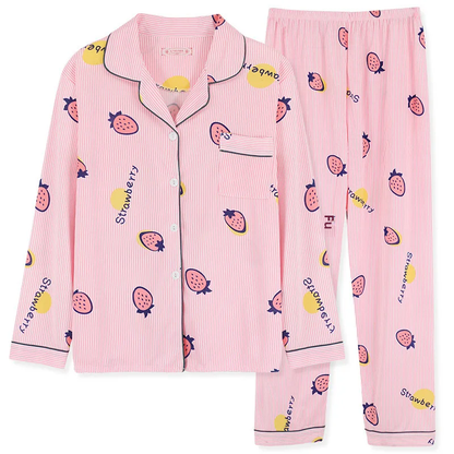 Leah - Bequemes Pyjama-Set mit Verspieltem Druck für Frauen