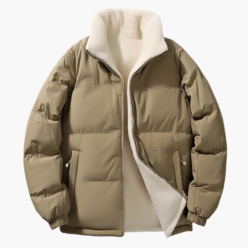 Herren Winter Steppjacke mit Fleece-Innenfutter – Urban Freizeitjacke, Lockerer Schnitt, Warm, Ideal für Alltag & Outdoor