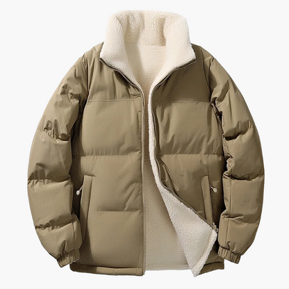 Herren Winter Steppjacke mit Fleece-Innenfutter – Urban Freizeitjacke, Lockerer Schnitt, Warm, Ideal für Alltag & Outdoor