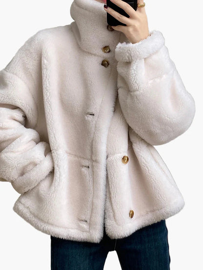 Damen Kurzjacke im modernen Winterstil – Elegante Freizeitjacke mit Stehkragen