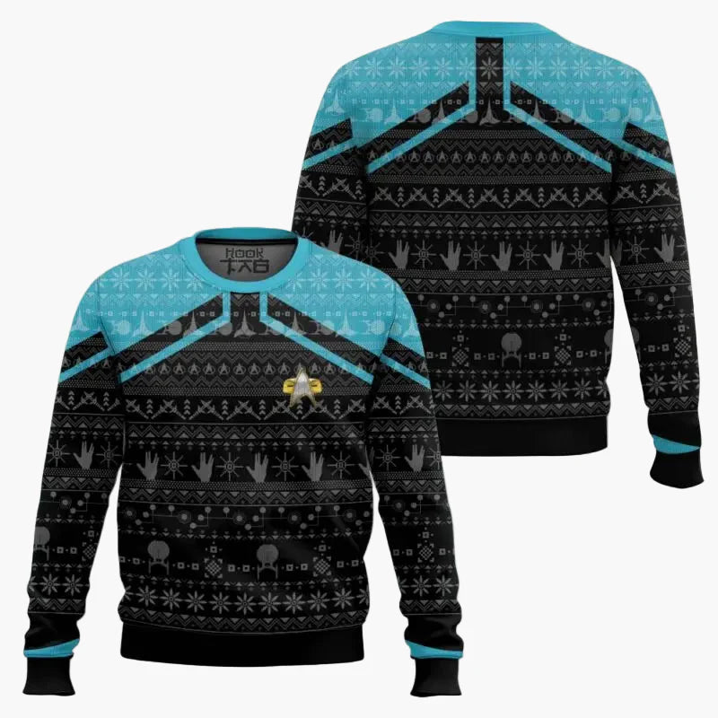 Herren Star Trek Pullover – Geek Weihnachts-Sweatshirt für Fans, Winter Freizeit