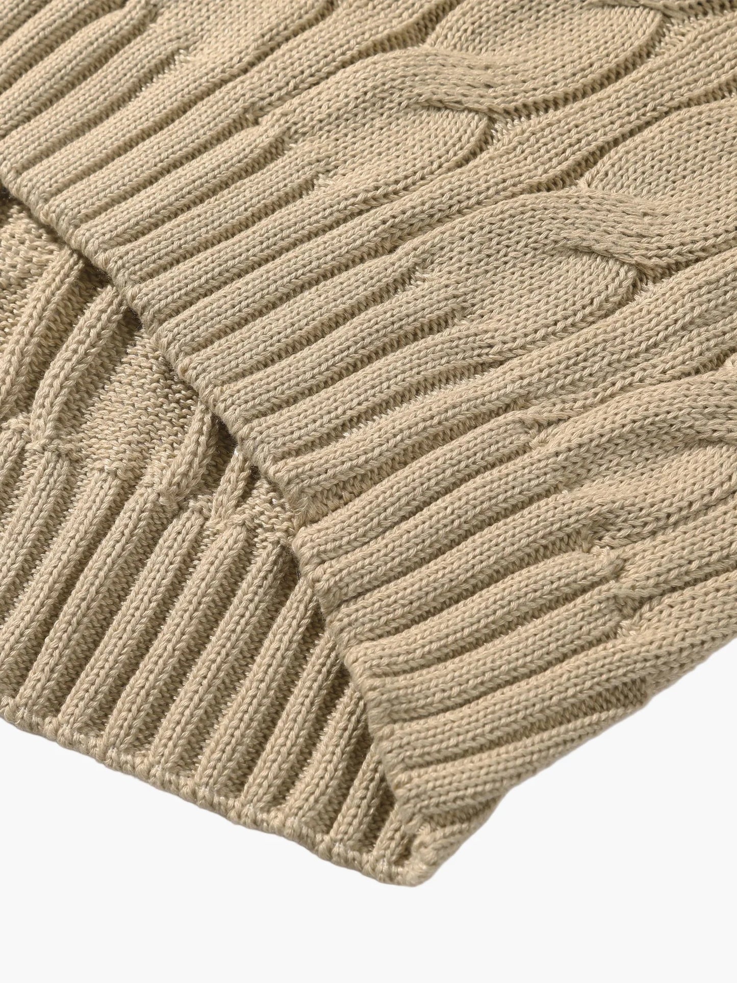 Herren Strickpullover mit Schalkragen und Zopfmuster – Stilvoller Freizeitpullover für den Alltag