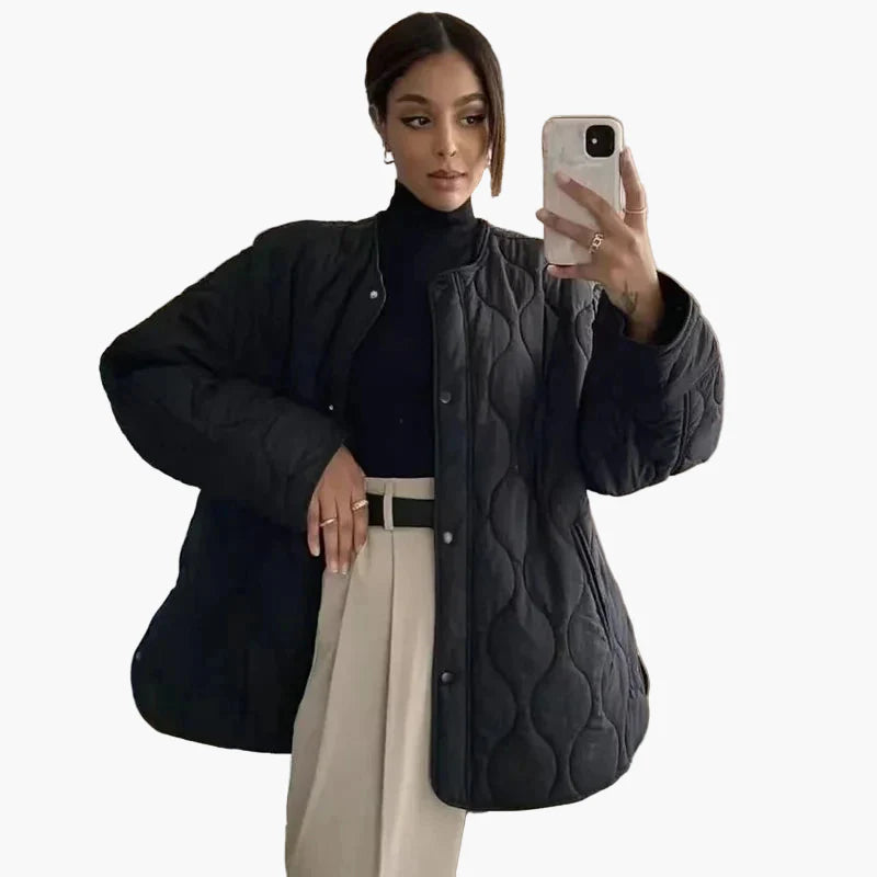 Damen Steppjacke Freizeit Übergangsjacke Modern Minimalistisch