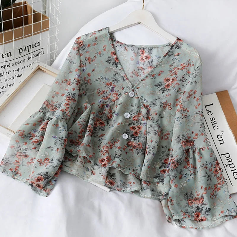 Chloé - Vintage Chiffon Lose Bluse