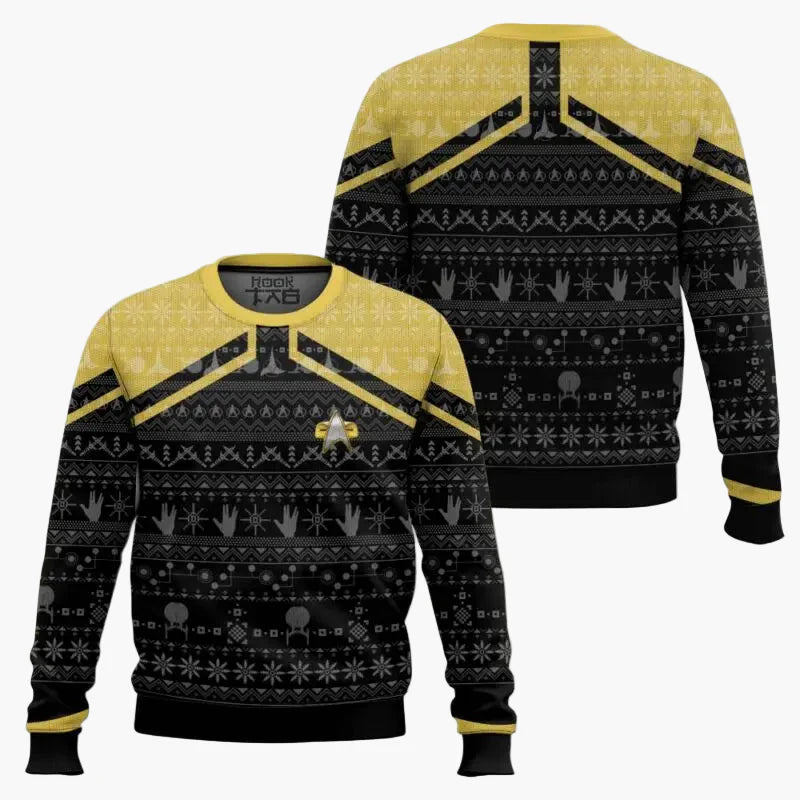 Herren Star Trek Pullover – Geek Weihnachts-Sweatshirt für Fans, Winter Freizeit