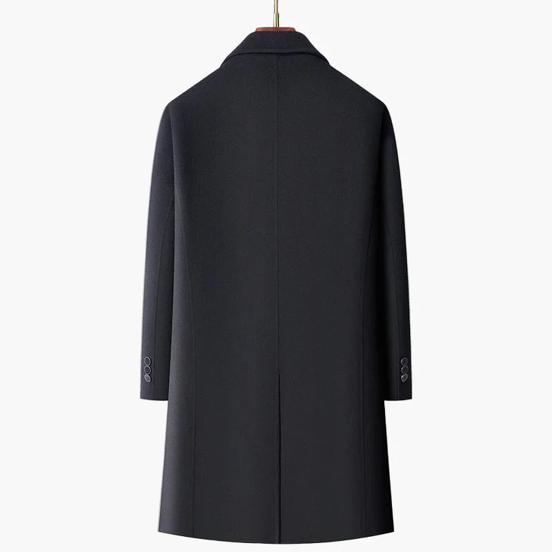 Herren Klassischer Business-Mantel – Eleganter Doppelreiher für Alltag und Büro