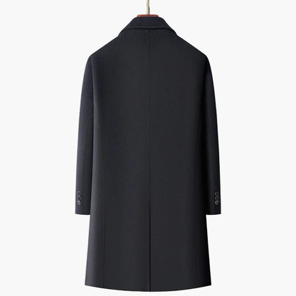 Herren Klassischer Business-Mantel – Eleganter Doppelreiher für Alltag und Büro